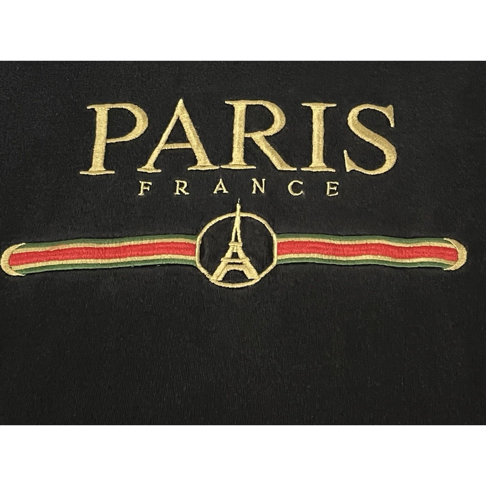 Vintage Paris France Crewneck Black Size XXL (Fits Like A Large) - Picture 3 of 5